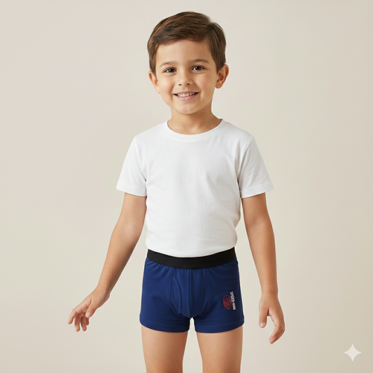 Boys Cotton Jersey Boxer-Pack Of 2 | Spider Man Design - Hash Gray & Navy Blue
