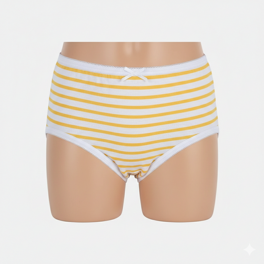 Girls Cotton Jersey Panties Pack of 2 | Flower & Stripe