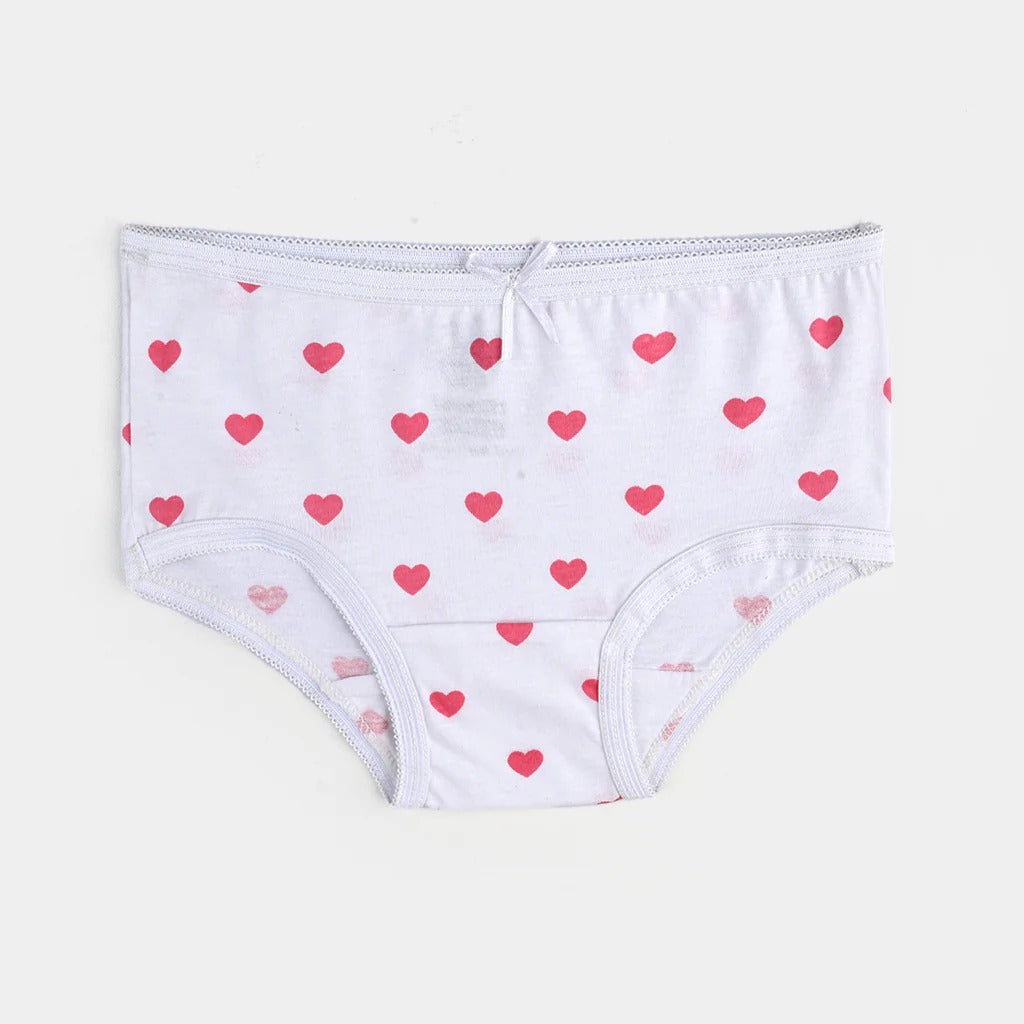 Girls Cotton Jersey Panties | Pack of 2 | Hearts-Pink&White