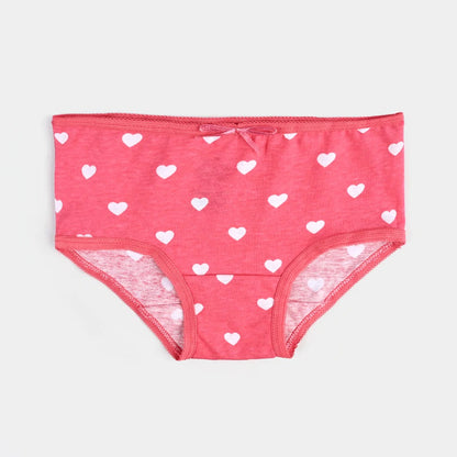 Girls Cotton Jersey Panties | Pack of 2 | Hearts-Pink&White