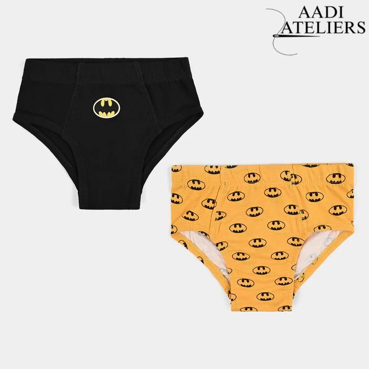 Boys Cotton Jersey Brief-Pack of 2 | Spiderman Desing Citrus&Black