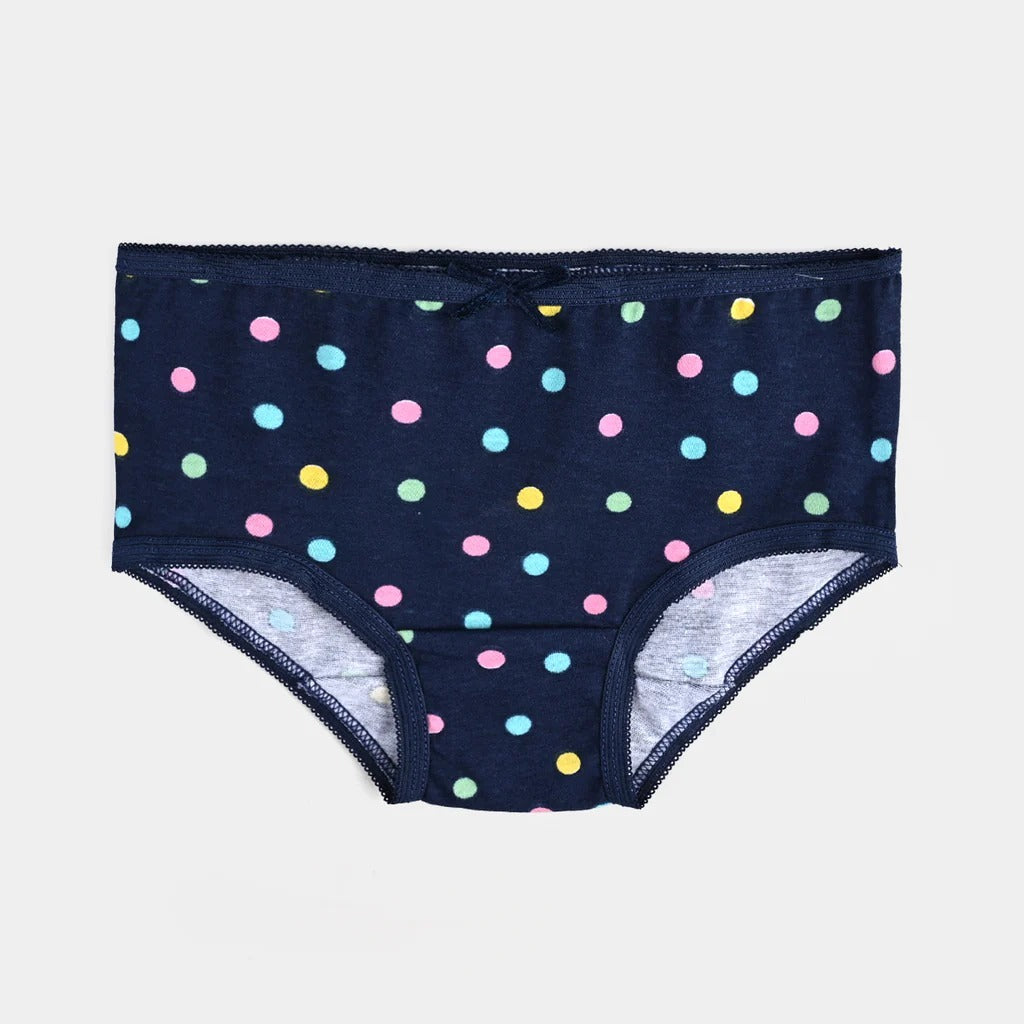 Girls Cotton Jersey panties | Pack of 2 |  Polka Dots-Navy&White