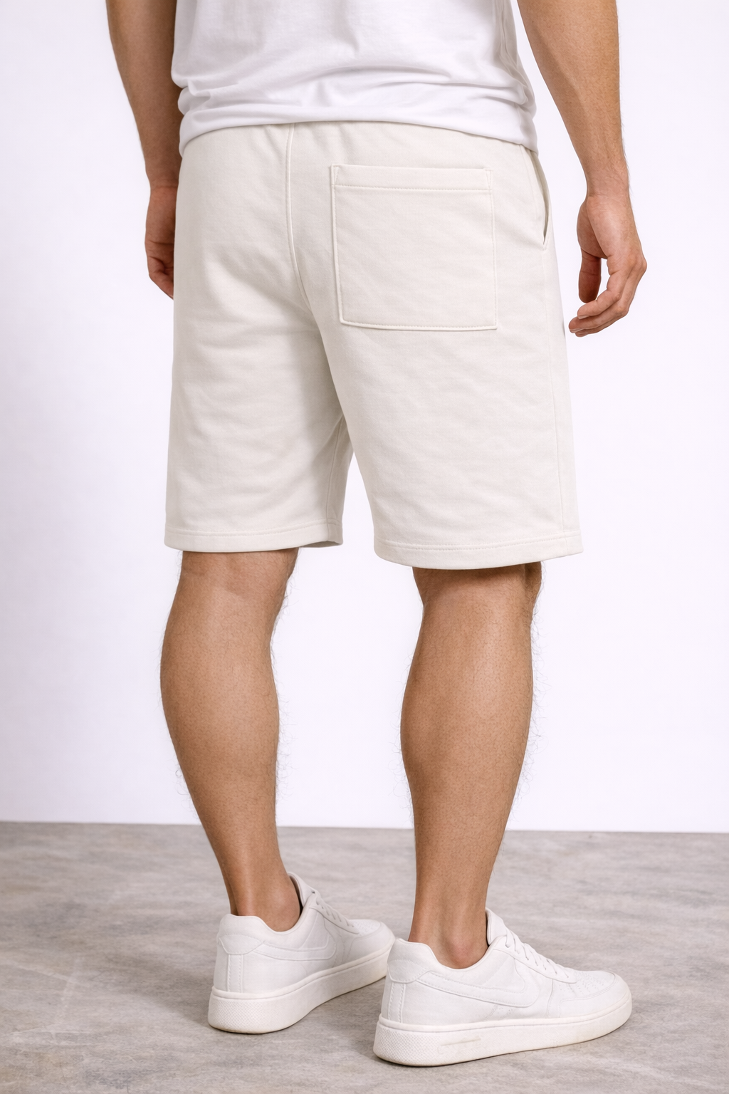 Men’s Premium Fleece Shorts – Beige