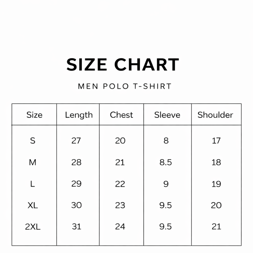 Men’s Navy & White Striped Polo T-Shirt – Classic Fit
