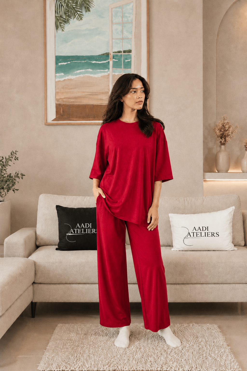 Luxury Nightwear - Maroon
