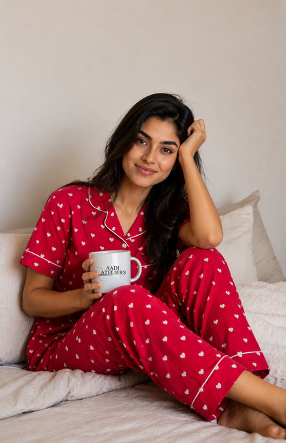 Nightwear - Front Open - Red
