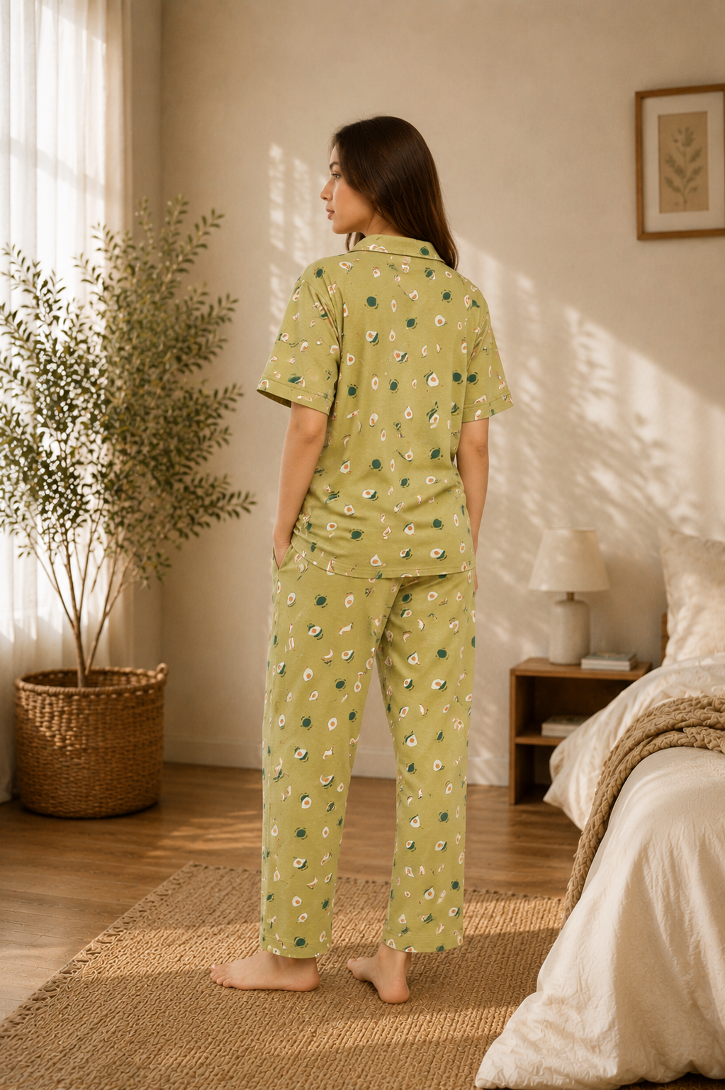 Front Open Avocado - PJ Set