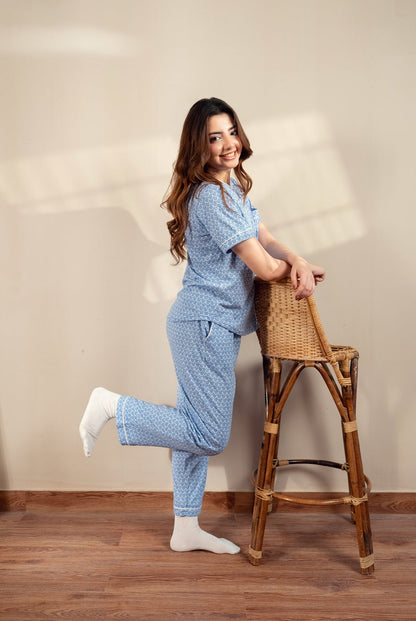 Cloudy Waves Pajama Set