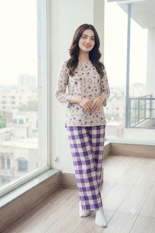 Purple Blossom Pjs