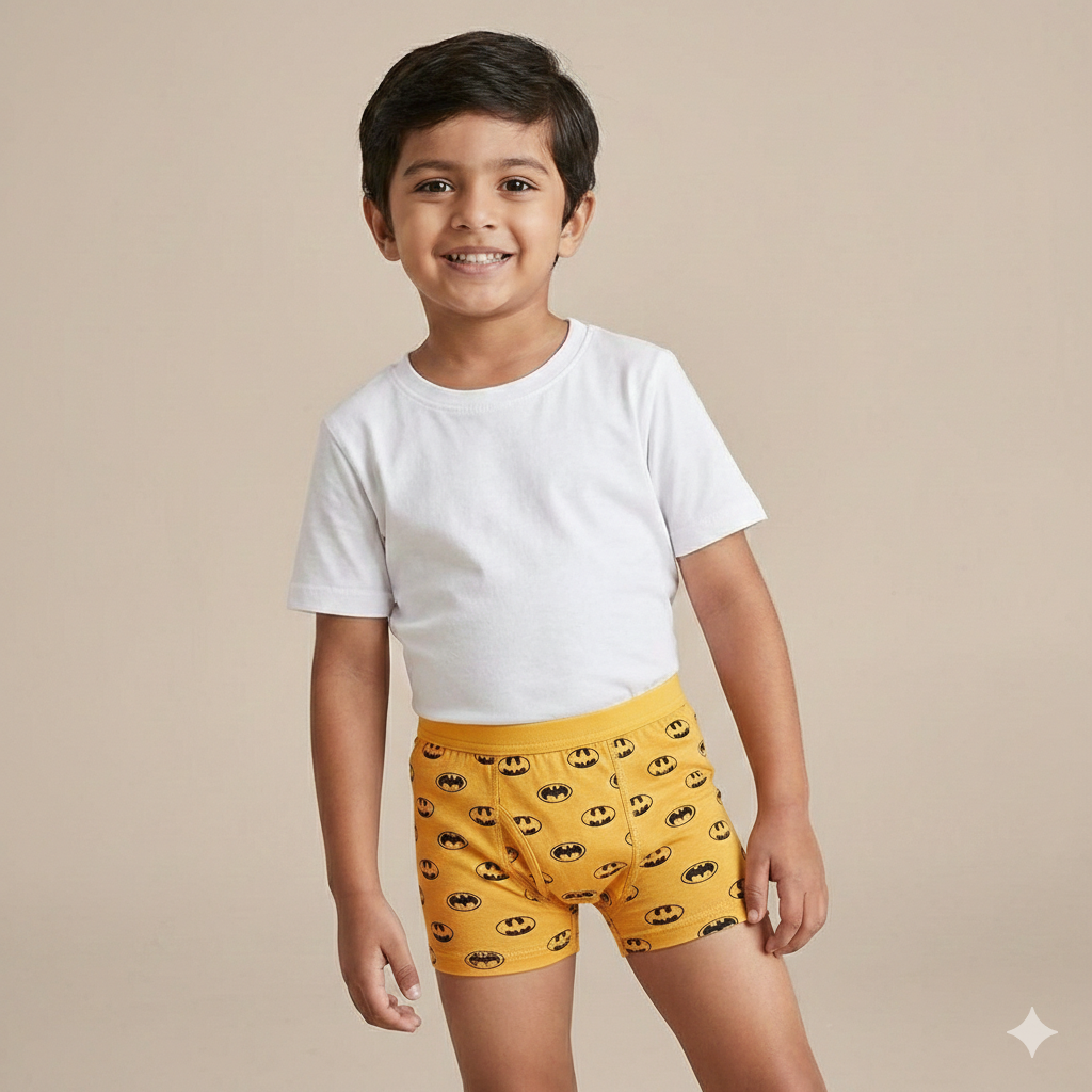 Boys Cotton Jersey Brief-Pack of 2 | Spiderman Desing Citrus&Black