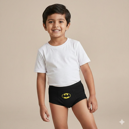 Boys Cotton Jersey Brief-Pack of 2 | Spiderman Desing Citrus&Black