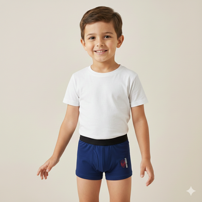 Boys Cotton Jersey Boxer-Pack Of 2 | Spider Man Design - Hash Gray & Navy Blue