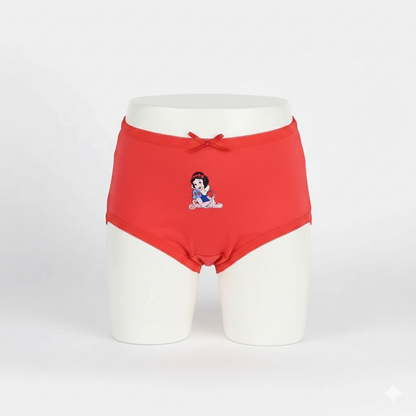 Girls Cotton Jersey Panties Pack of 2 | Barbie Design Red & Peach