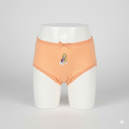 Girls Cotton Jersey Panties Pack of 2 | Barbie Design Red & Peach