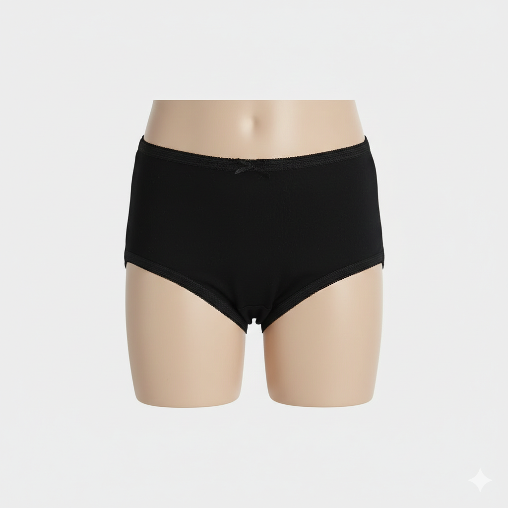 Girls Cotton Jersey Panties | Pack of 2 | Basic-Beige/Black