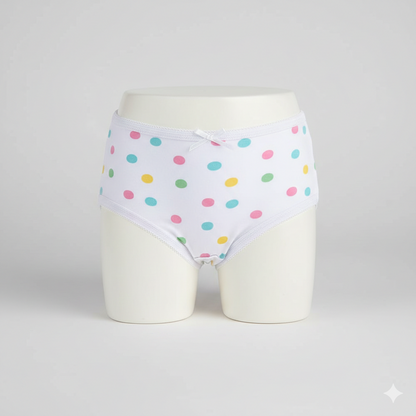 Girls Cotton Jersey panties | Pack of 2 |  Polka Dots-Navy&White