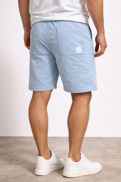 Fleece Men's Shorts - Premium Relaxed Fit | Casual Shorts (Sky Blue)