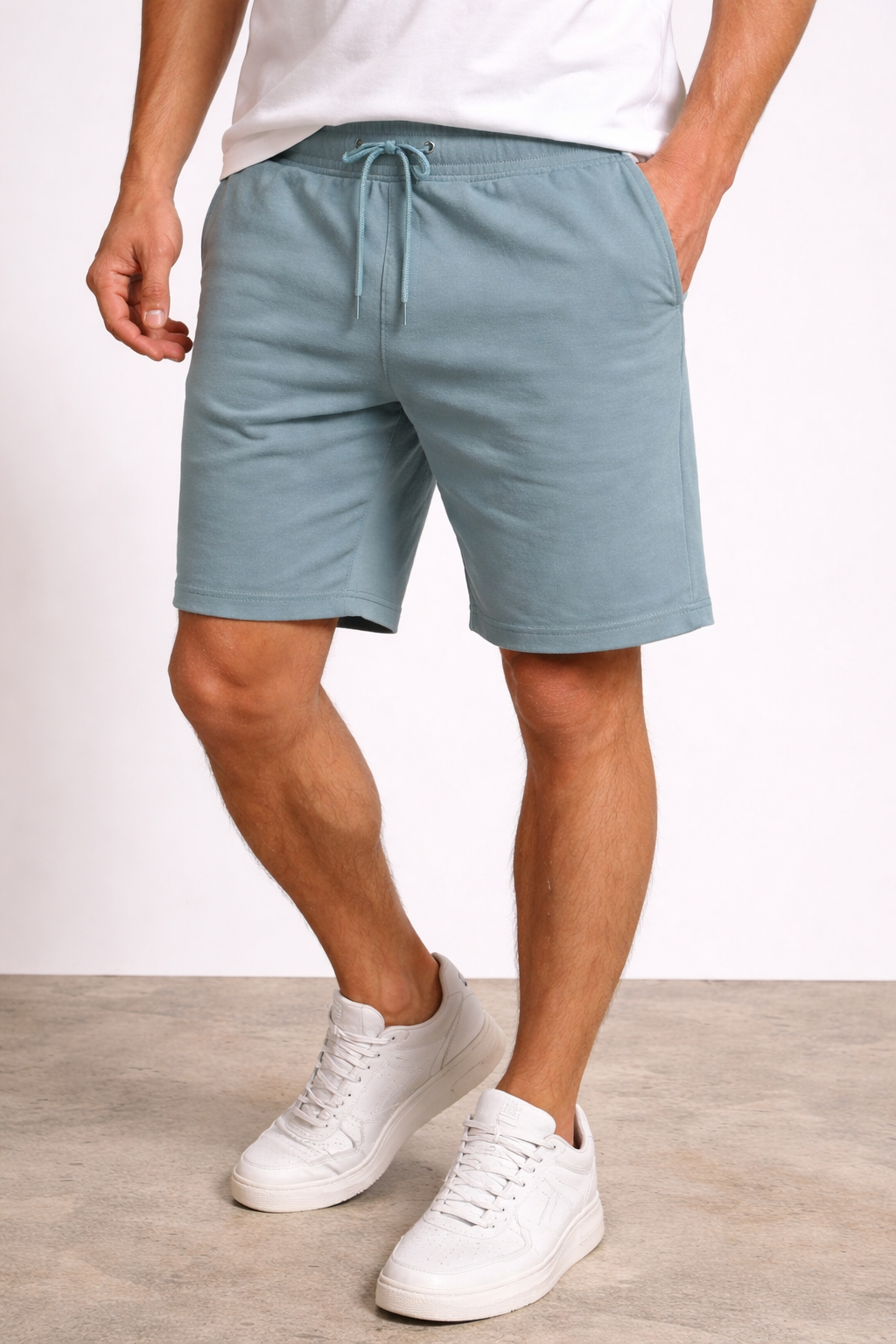 Men’s Premium Fleece Shorts – Relaxed Fit Casual Lounge Shorts (Light Green)