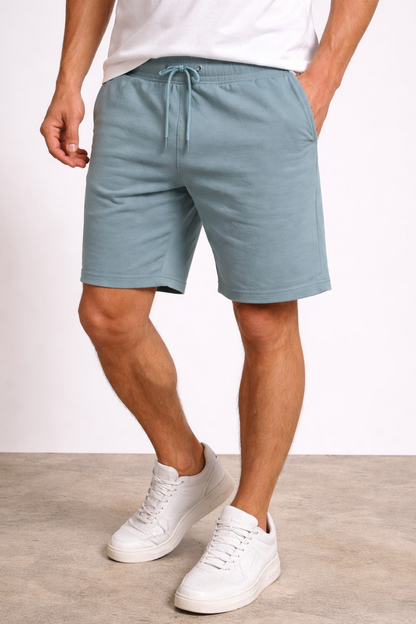 Men’s Premium Fleece Shorts – Relaxed Fit Casual Lounge Shorts (Light Green)