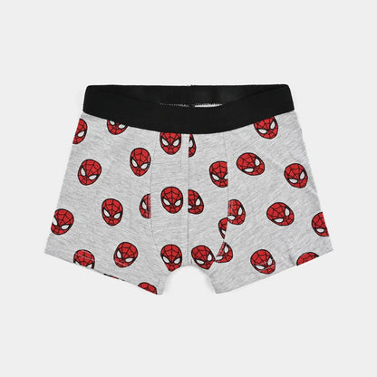 Boys Cotton Jersey Boxer-Pack Of 2 | Spider Man Design - Hash Gray & Navy Blue