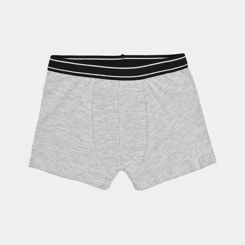 Boys Cotton Jersey Boxer Basic-Pack 0f 2-Navy Blue - Hash Grey