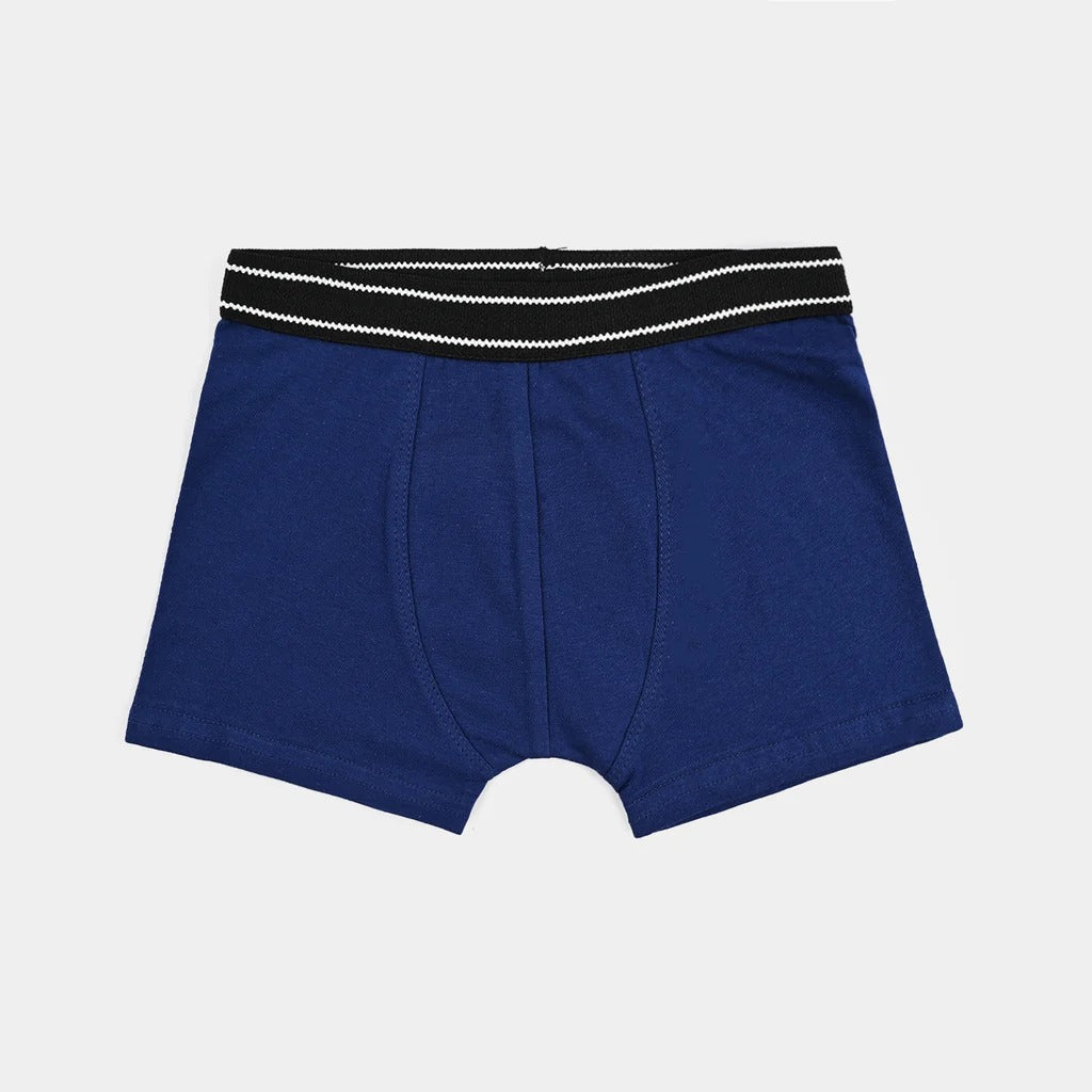 Boys Cotton Jersey Boxer Basic-Pack 0f 2-Navy Blue - Hash Grey