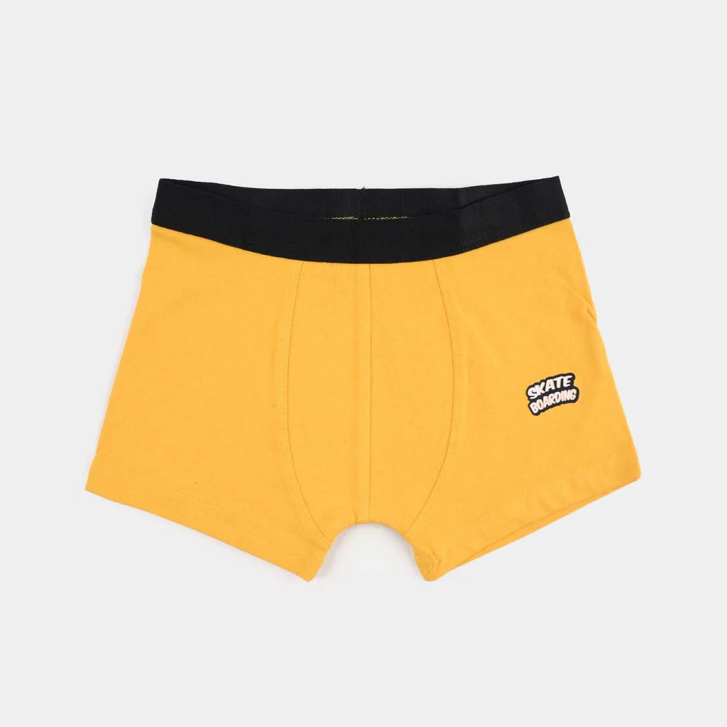 Boys Cotton Jersey Boxer Pack of 2 | Skate Board Design - Blue & Citrus