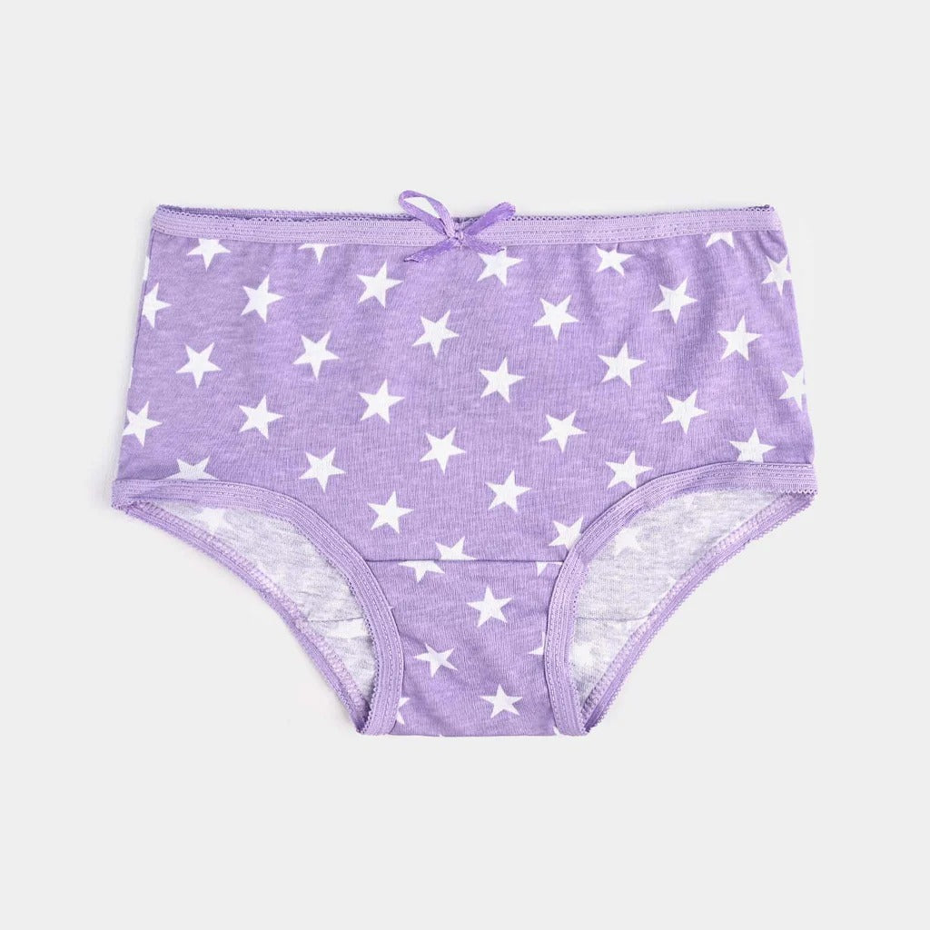 Girls Cotton Jersey Panties | Pack of 2 | Stars-Purple&White
