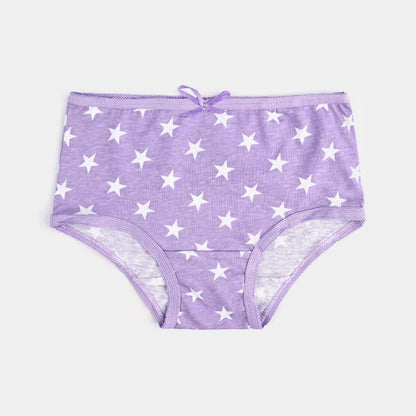 Girls Cotton Jersey Panties | Pack of 2 | Stars-Purple&White