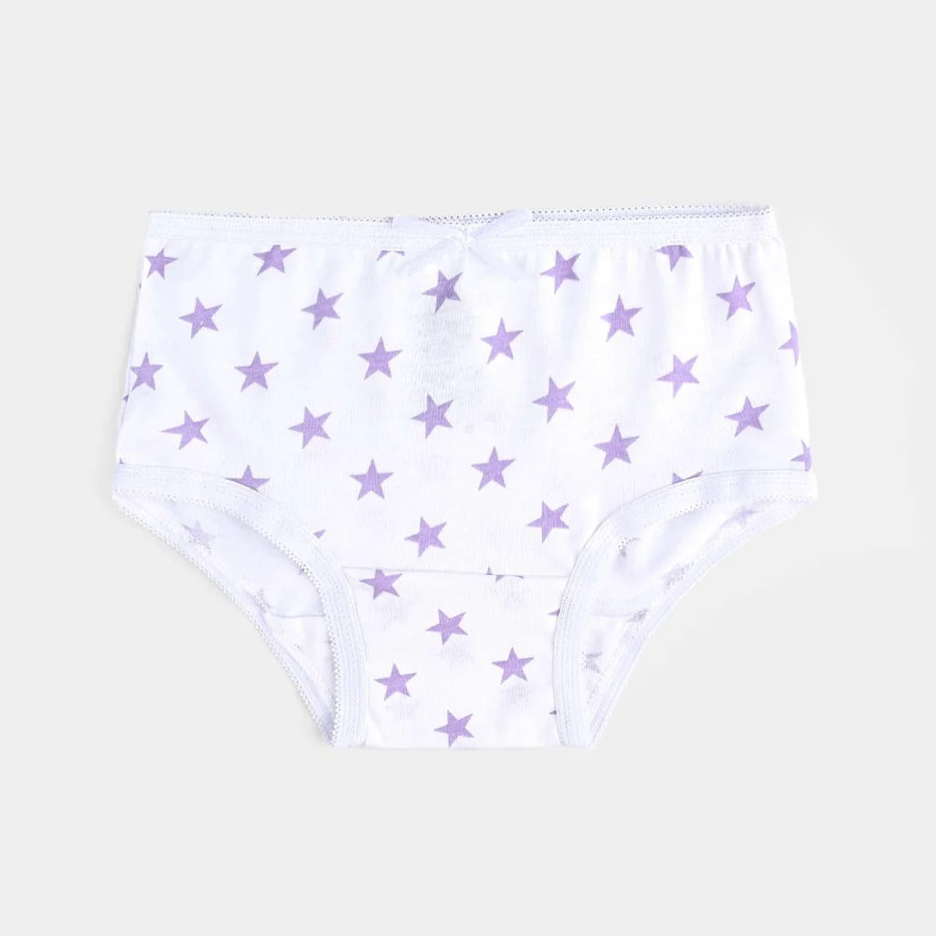 Girls Cotton Jersey Panties | Pack of 2 | Stars-Purple&White