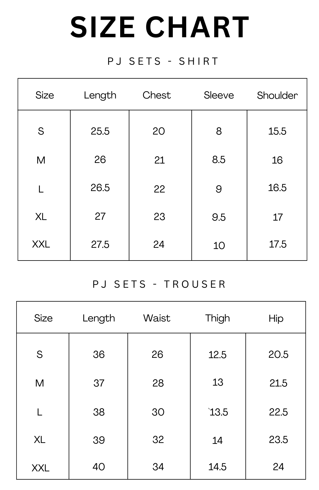 Front Open Pj Set - Black
