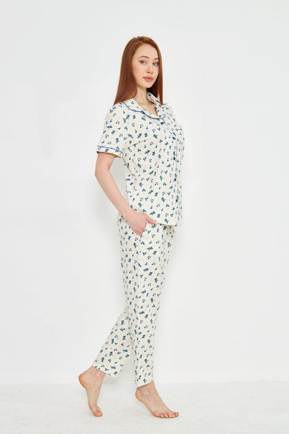Nightwear - Front Open - Blueberry Bliss